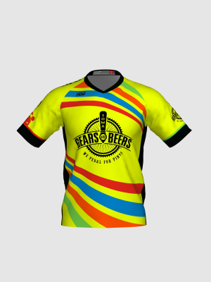Podiumwear Men's Silver Short Sleeve MTB Jersey - New Fabric 2025!