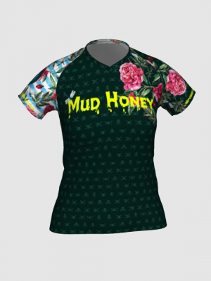 Podiumwear Women's Silver Short Sleeve MTB Jersey - NEW FABRIC 2025!