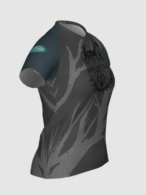 Podiumwear Women's Silver Short Sleeve MTB Jersey - NEW FABRIC 2025!