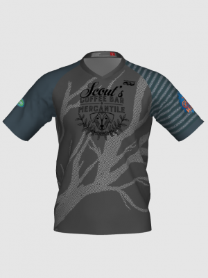 Podiumwear Men's Silver Short Sleeve MTB Jersey - New Fabric 2025!