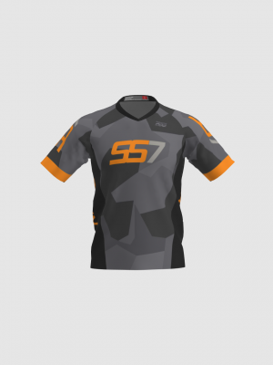 Podiumwear Men's Silver Short Sleeve MTB Jersey - New Fabric 2025!