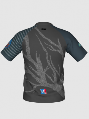 Podiumwear Men's Silver Short Sleeve MTB Jersey - New Fabric 2025!