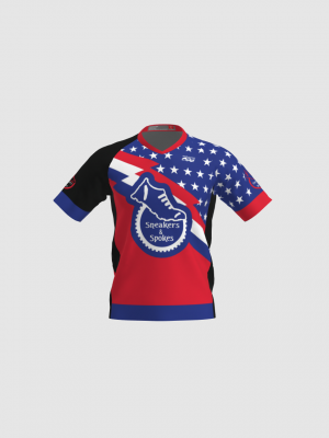 Podiumwear Men's Silver Short Sleeve MTB Jersey - New Fabric 2025!