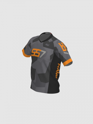 Podiumwear Men's Silver Short Sleeve MTB Jersey - New Fabric 2025!