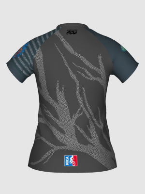 Podiumwear Women's Silver Short Sleeve MTB Jersey - NEW FABRIC 2025!