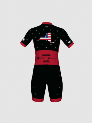 Podiumwear Men's Short Sleeve Skinsuit with Pockets