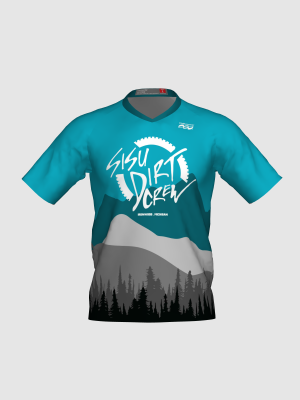 Podiumwear Men's Silver Short Sleeve MTB Jersey - New Fabric 2025!
