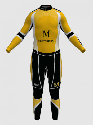 Podiumwear Unisex Gold Two-Piece Race Suit