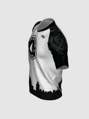 Podiumwear Men's Silver Short Sleeve MTB Jersey - New Fabric 2025!
