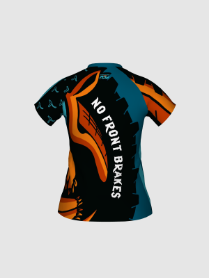 Podiumwear Women's Silver Short Sleeve MTB Jersey - NEW FABRIC 2025!