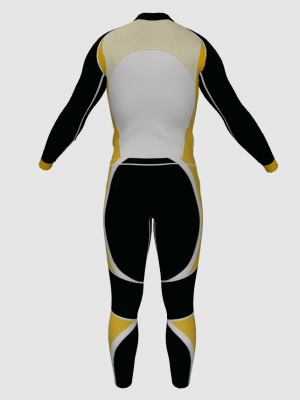 Podiumwear Unisex Gold Two-Piece Race Suit