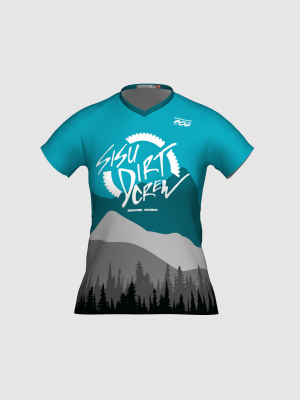 Podiumwear Women's Silver Short Sleeve MTB Jersey - NEW FABRIC 2025!