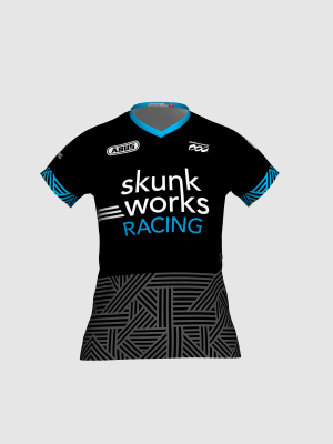 Podiumwear Women's Silver Short Sleeve MTB Jersey - NEW FABRIC 2025!