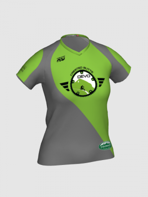 Podiumwear Women's Silver Short Sleeve MTB Jersey - NEW FABRIC 2025!