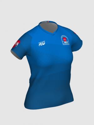 Podiumwear Women's Silver Short Sleeve MTB Jersey - NEW FABRIC 2025!