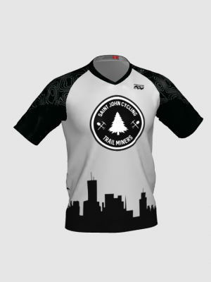 Podiumwear Men's Silver Short Sleeve MTB Jersey - New Fabric 2025!