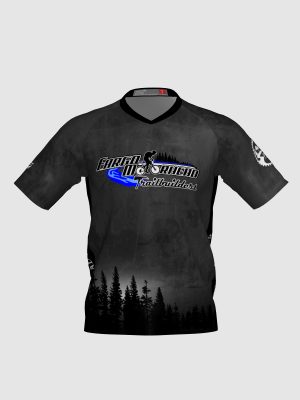 Podiumwear Men's Silver Short Sleeve MTB Jersey - New Fabric 2025!