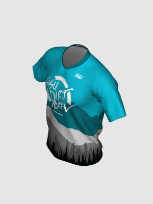 Podiumwear Men's Silver Short Sleeve MTB Jersey - New Fabric 2025!