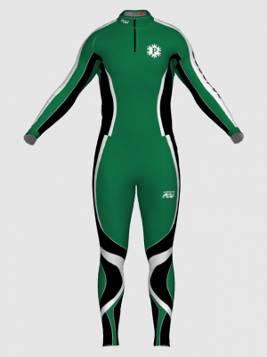 Podiumwear Unisex Silver Two-Piece Race Suit