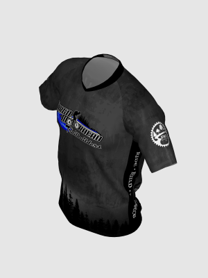Podiumwear Men's Silver Short Sleeve MTB Jersey - New Fabric 2025!
