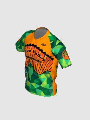 Podiumwear Men's Silver Short Sleeve MTB Jersey - New Fabric 2025!