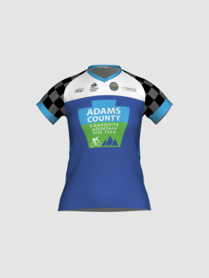 Podiumwear Women's Silver Short Sleeve MTB Jersey - NEW FABRIC 2025!