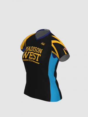 Podiumwear Women's Silver Short Sleeve MTB Jersey - NEW FABRIC 2025!