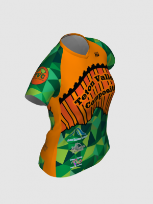 Podiumwear Women's Silver Short Sleeve MTB Jersey - NEW FABRIC 2025!
