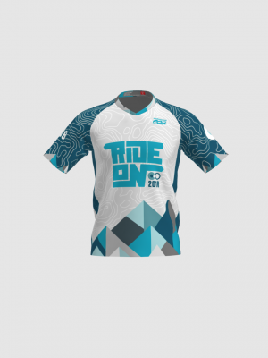 Podiumwear Men's Silver Short Sleeve MTB Jersey - New Fabric 2025!