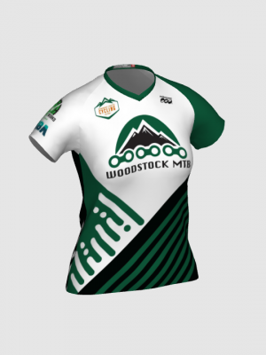 Podiumwear Women's Silver Short Sleeve MTB Jersey - NEW FABRIC 2025!