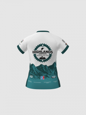 Podiumwear Women's Silver Short Sleeve MTB Jersey - NEW FABRIC 2025!