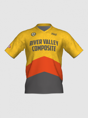 Podiumwear Men's Silver Short Sleeve MTB Jersey - New Fabric 2025!