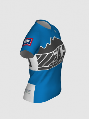 Podiumwear Women's Silver Short Sleeve MTB Jersey - NEW FABRIC 2025!