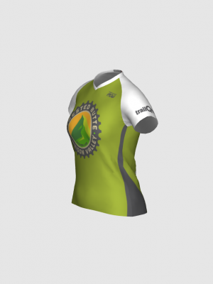 Podiumwear Women's Silver Short Sleeve MTB Jersey - NEW FABRIC 2025!