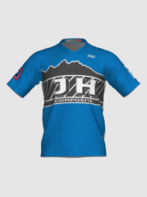 Podiumwear Men's Silver Short Sleeve MTB Jersey - New Fabric 2025!