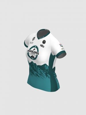Podiumwear Women's Silver Short Sleeve MTB Jersey - NEW FABRIC 2025!