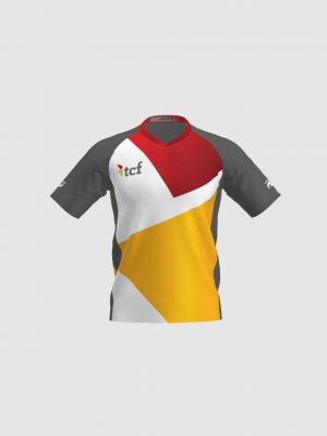 Podiumwear Men's Silver Short Sleeve MTB Jersey - New Fabric 2025!