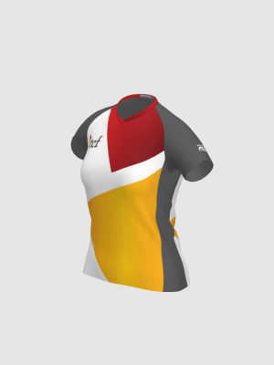 Podiumwear Women's Silver Short Sleeve MTB Jersey - NEW FABRIC 2025!