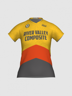 Podiumwear Women's Silver Short Sleeve MTB Jersey - NEW FABRIC 2025!