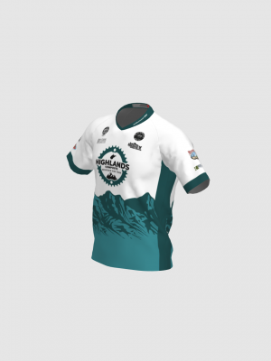 Podiumwear Men's Silver Short Sleeve MTB Jersey - New Fabric 2025!
