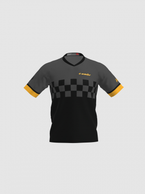 Podiumwear Men's Silver Short Sleeve MTB Jersey - New Fabric 2025!