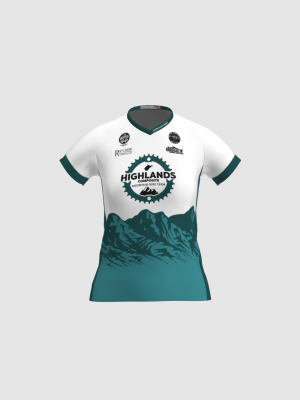 Podiumwear Women's Silver Short Sleeve MTB Jersey - NEW FABRIC 2025!