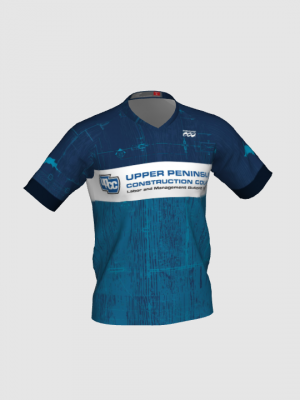 Podiumwear Men's Silver Short Sleeve MTB Jersey - New Fabric 2025!