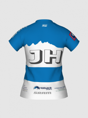Podiumwear Women's Silver Short Sleeve MTB Jersey - NEW FABRIC 2025!