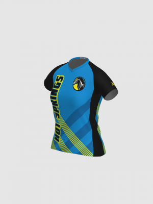 Podiumwear Women's Silver Short Sleeve MTB Jersey - NEW FABRIC 2025!