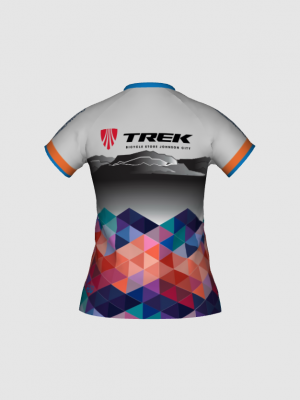 Podiumwear Women's Silver Short Sleeve MTB Jersey - NEW FABRIC 2025!