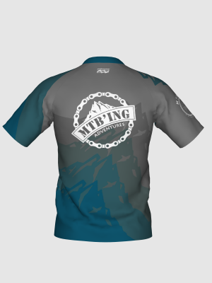 Podiumwear Men's Silver Short Sleeve MTB Jersey - New Fabric 2025!
