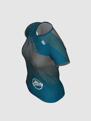 Podiumwear Women's Silver Short Sleeve MTB Jersey - NEW FABRIC 2025!