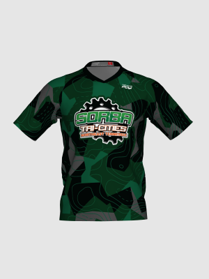 Podiumwear Men's Silver Short Sleeve MTB Jersey - New Fabric 2025!