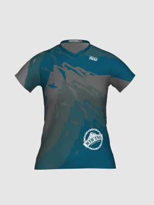Podiumwear Women's Silver Short Sleeve MTB Jersey - NEW FABRIC 2025!
